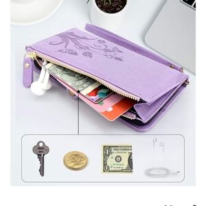 Purple Phone case wallet for Samsung Galaxy A32 5G